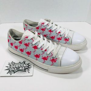 ❌SOLD❌ Flamingo All Over Low Top Lace Up Fashion Sneaker